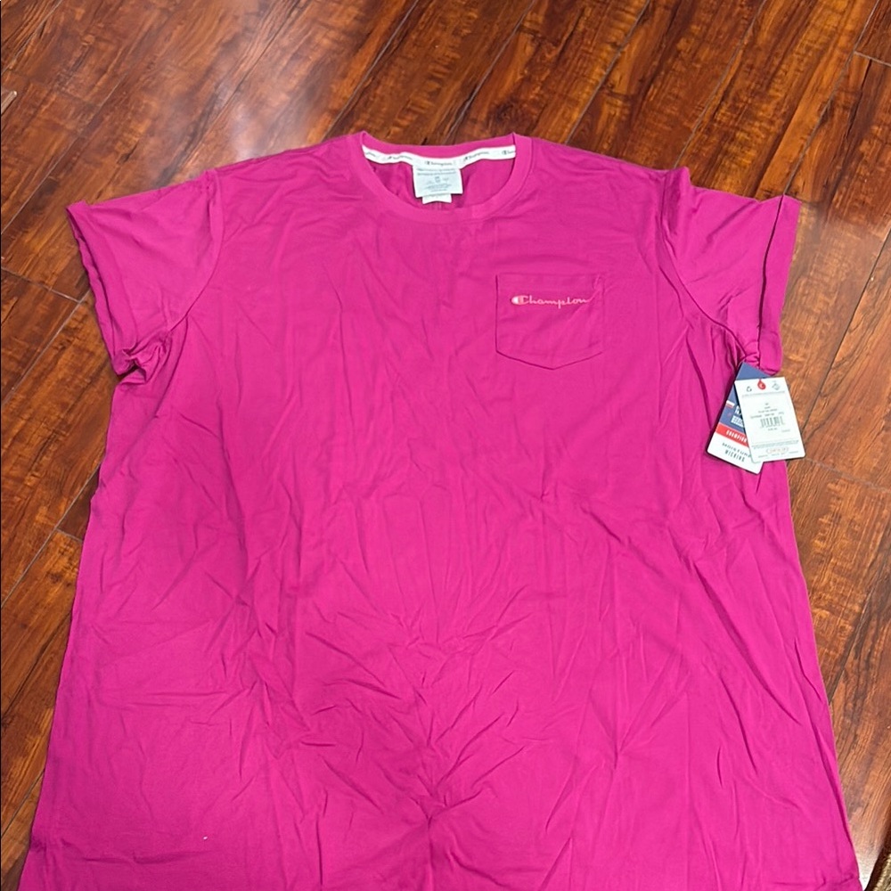 Champion Purple Short Sleeve Plus Tee Dress